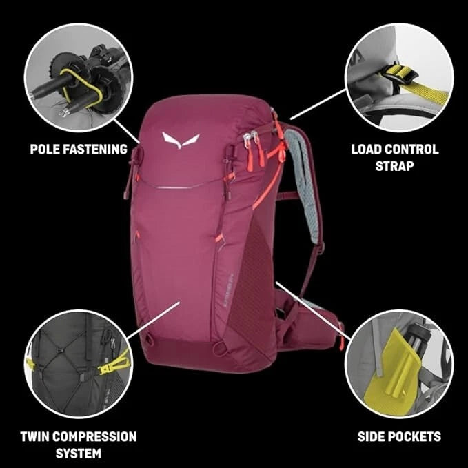 Salewa Alp Trainer 24L Backpack Women Hiking Syrah