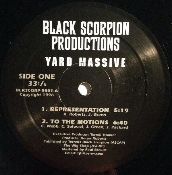 Yard Massive – Representation.Vinyl 12" RARE Underground Hip Hop