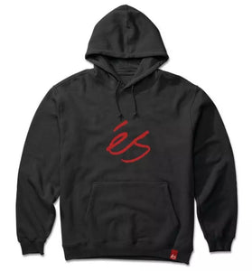 Es Script Hoodie Black Red M Men's Hoodie Skateboard.