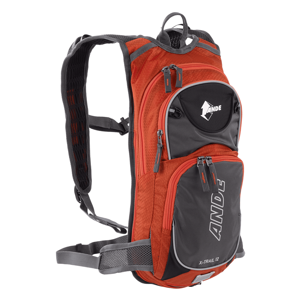 BACKPACK 12 LT ANDE X-TRAIL-RUNNING-HIKING- ORANGE/GREY/BLACK