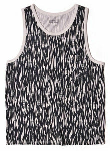 LIGHTNING BOLT WATER TOP ALL OVER PRINTED MOONLESS NIGHT TANK-WOMENS-L