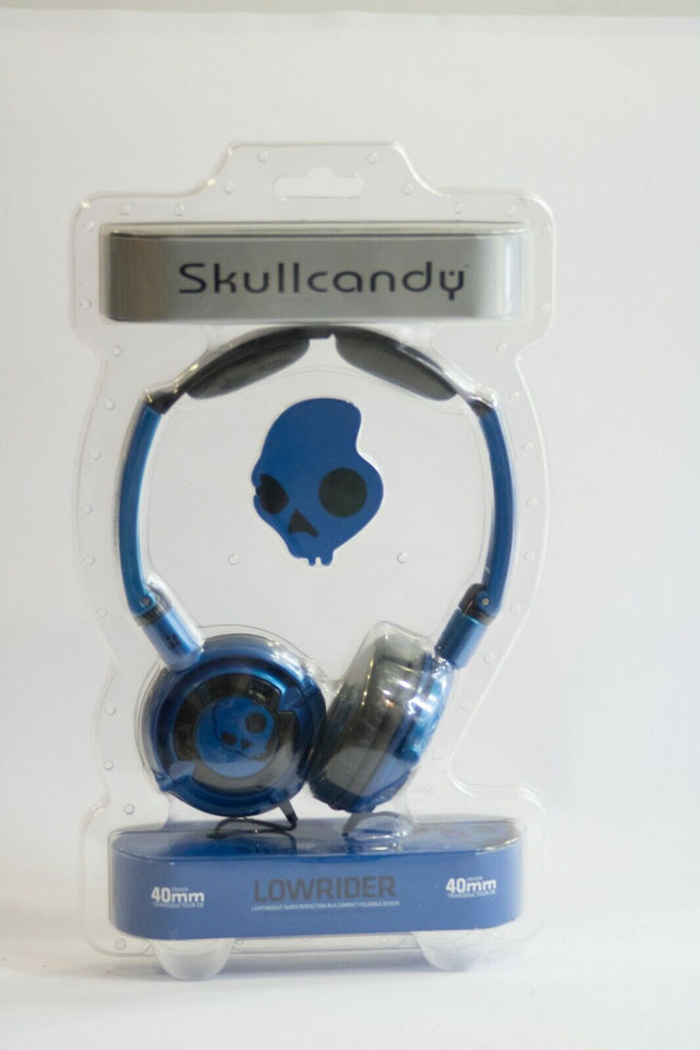 SKULLCANDY LOWRIDER HEADPHONES-BLUE METAL