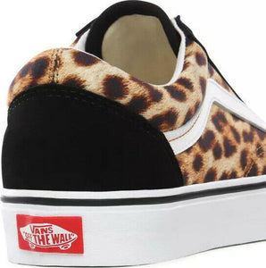 Vans Old Skool Leopard Black White Womens-Size7.5