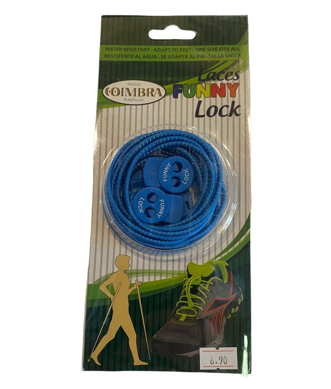 Elastic Shoelaces - Best No Tie Laces With Funny Lock Blue