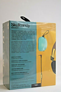 Skullcandy Knockout Teal Blue Headphones.Over-ear Women's