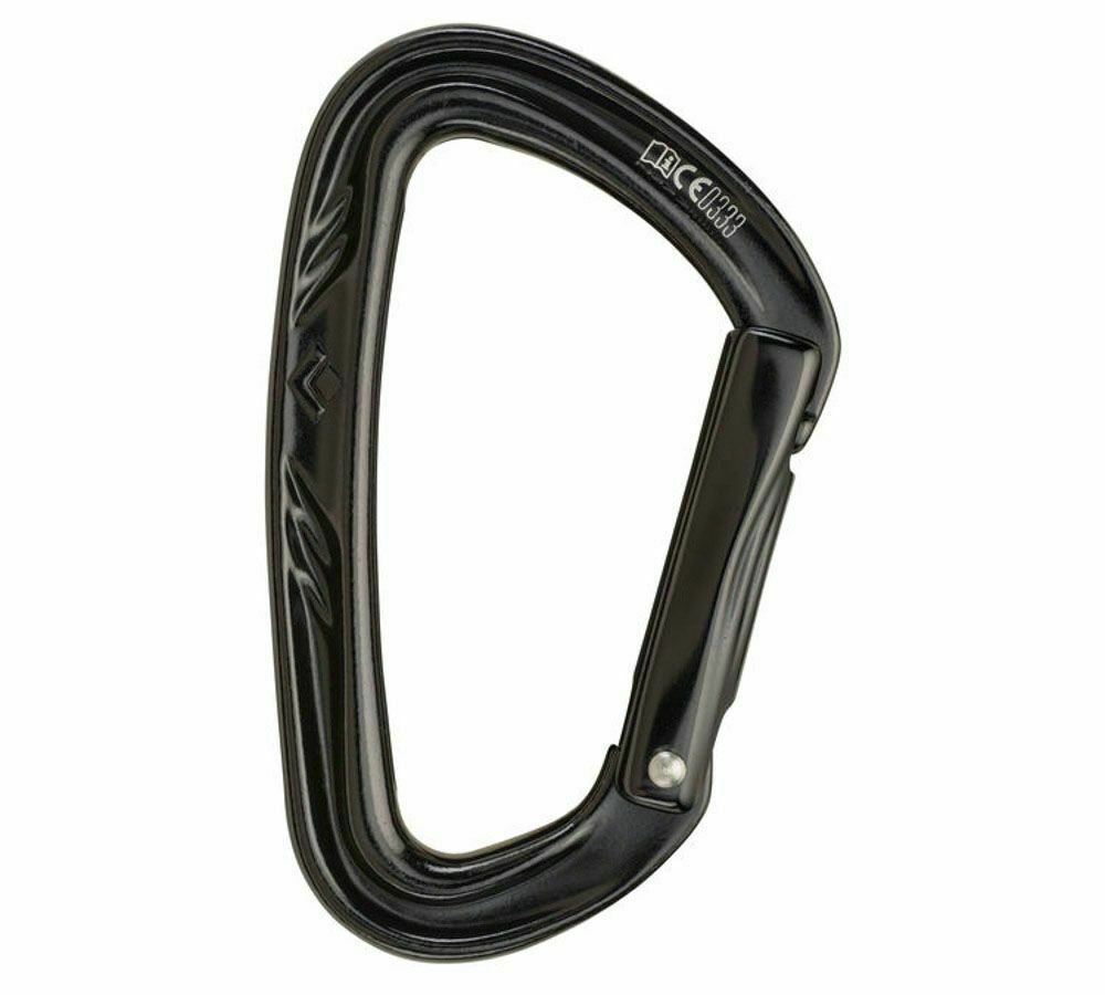 BLACK DIAMOND NITRON STRAIGHT GATE CARABINER BLACK