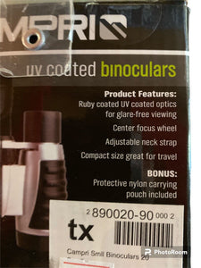 CAMPRI UV COATED BINOCULARS - SMALL - BRAND NEW IN BOX!!