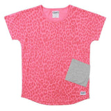 COLOUR WEAR HOLK TOP PINK LEO-WOMENS T-SHIRT