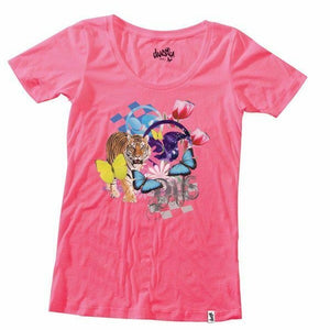 DVS WELCOME HEATHER STRAWBERRY WOMENS T-SHIRT-SMALL