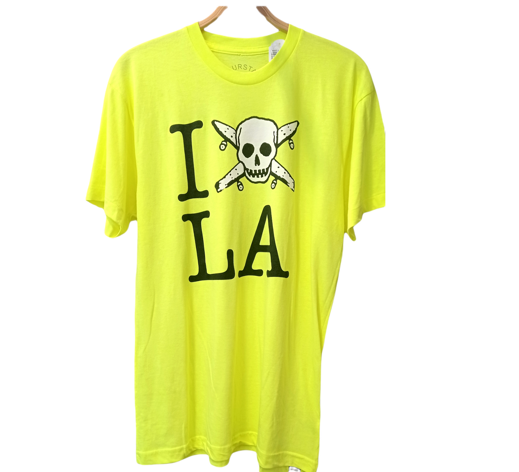 Fourstar Clothinc CO City Love LA T-Shirt -Light Yellow-Size M