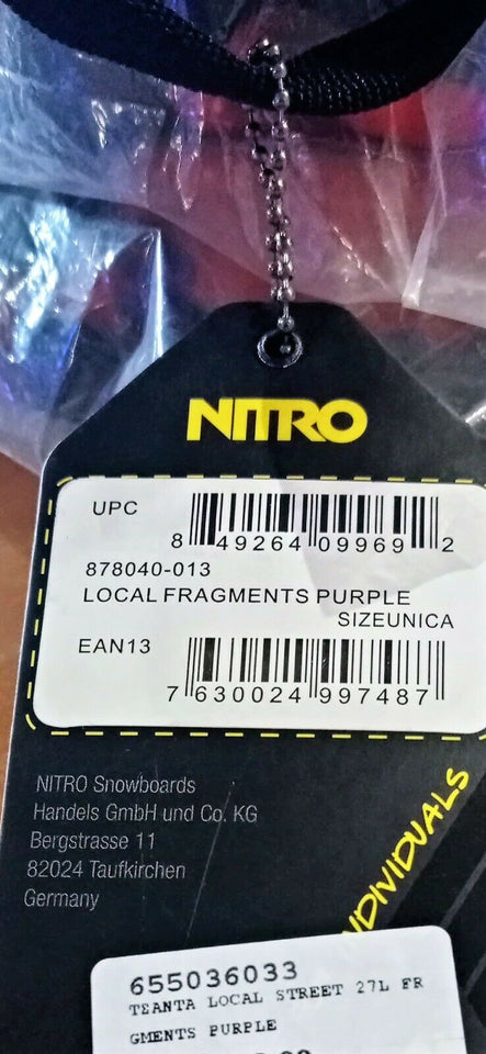 NITRO BACKPACK-LOCAL STREET 27L -FRAGMENTS PURPLE