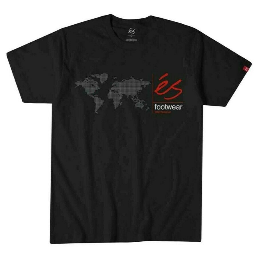 Es Digi Map-Mens Black T-Shirt -Size M