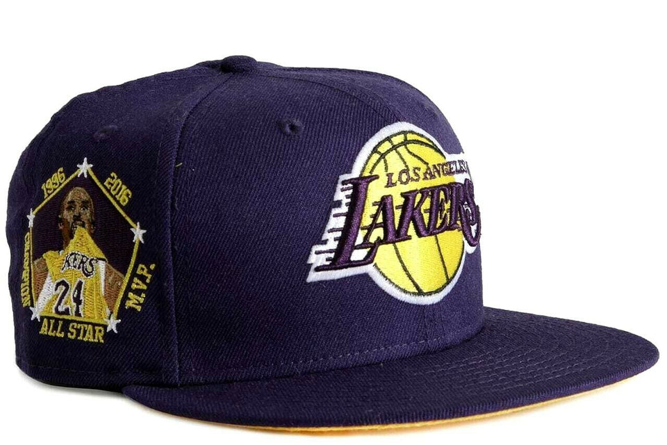 LAKERS KOBE BRYANT NEW ERA ALL STAR MVP JERSEY-24 SNAPBACK HAT-LA 1996-2016