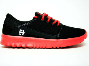 Etnies Kids Scout Black Red Reflective- Size 1