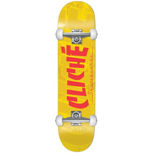 Cliche Banco FP Complete Skateboard - Yellow 7.5"